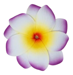 Medium Double Plumeria Clip: Purple
