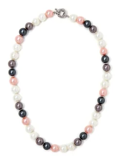 Jewel Of The Sea Mother Of Pearl Necklace: Multi-Colored Light