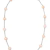 Floating Freshwater Pearl Necklace: Coral