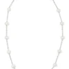 Floating Freshwater Pearl Necklace: White