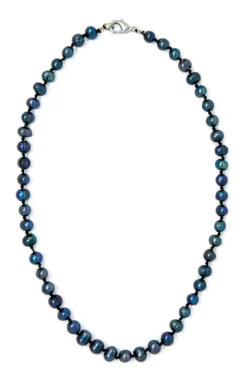 Freshwater Pearl Necklace 18": Black
