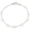 Floating Freshwater Pearl Anklet: White