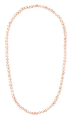 Freshwater Pearl Necklace 32": Coral