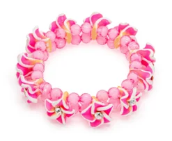Flower Bracelet: Pink