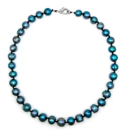 Freshwater Pearl Necklace - Large: Black