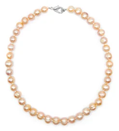 Freshwater Pearl Necklace - Large: Coral