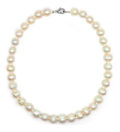 Freshwater Pearl Necklace - Large: White