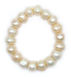 Freshwater Pearl Bracelet - Large: White