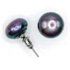 Freshwater Pearl Earring - Large: Black