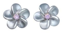 Small Plumeria With Crystal Earrings -Jewelry Sale Store 63901 ICEarring PlumeriaMedium Opal s20 59004.1594347347.1280.1280 57058.1634667907