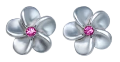 Small Plumeria With Crystal Earrings -Jewelry Sale Store 63901 ICEarring PlumeriaMedium Rose s20 69699.1594347349.1280.1280 73619.1634667907