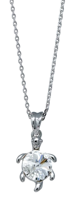 Turtle With Crystal Necklace
