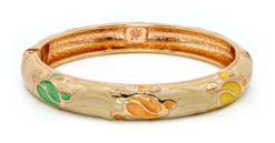 Medium Island Bangle - Honu Design: Cream