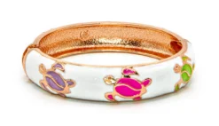 Large Island Bangle - Honu Design: White