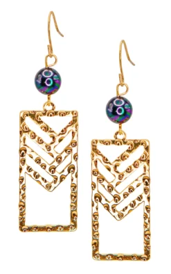 Jewel Of The Sea Dangle Earrings: Tribal Frame