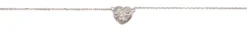 Moana Collection Sterling Silver Anklet: Heart
