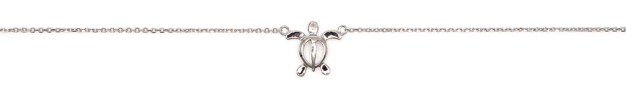 Moana Collection Sterling Silver Anklet: Turtle 1 Moana Collection Sterling Silver Anklet: Turtle