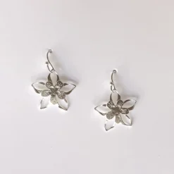 Liv-N-Aloha® Silver Columbine Earrings