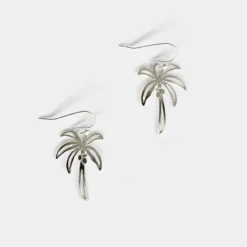 Liv-N-Aloha® Silver Palm Tree Earrings