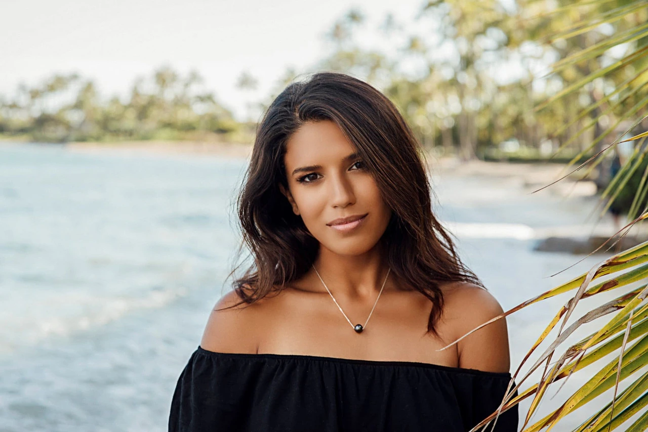 Tahitian Pearl Float Sterling Silver Chain Necklace 1 Tahitian Pearl Float Sterling Silver Chain Necklace