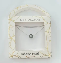 Tahitian Pearl Float Sterling Silver Chain Necklace 5 Tahitian Pearl Float Sterling Silver Chain Necklace -Jewelry Sale Store TASNKFL 4 93134.1664337461