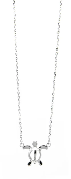 Moana Collection Sterling Silver Pendant Chain Necklace: Honu