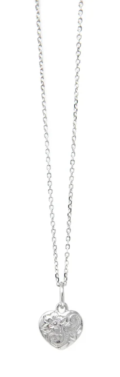 Moana Collection Sterling Silver Pendant Necklace: Heart